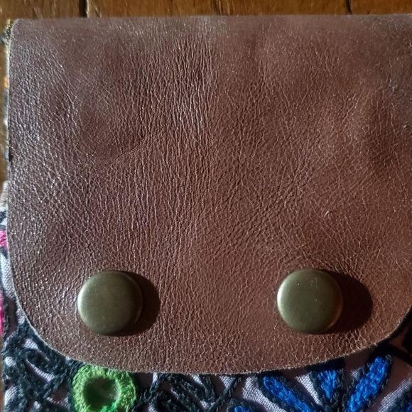 🐨 Free People Boho Embroidered Repurposed vtg banjara hippie Wallet card case - Picture 9 of 16